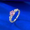 Jewelry One Carat Rose Wreath Papalacha Pink Light Luxury High Sense Rose Cut Ring Beautiful Wedding Ring