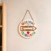 huaqianguhh Wooden Welcome Sign for Classroom Door, to Our Round Hanger, Front Door Hanging Sign, Back School Preschool Decoration