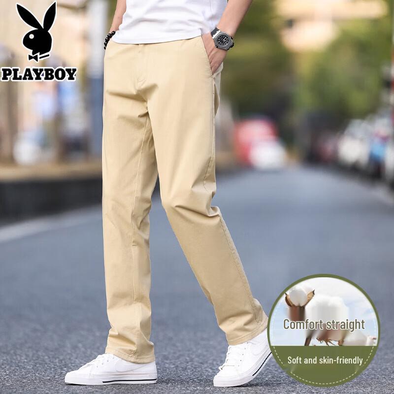 PLAYBOY Men s Summer Straight Business Casual Pants 32