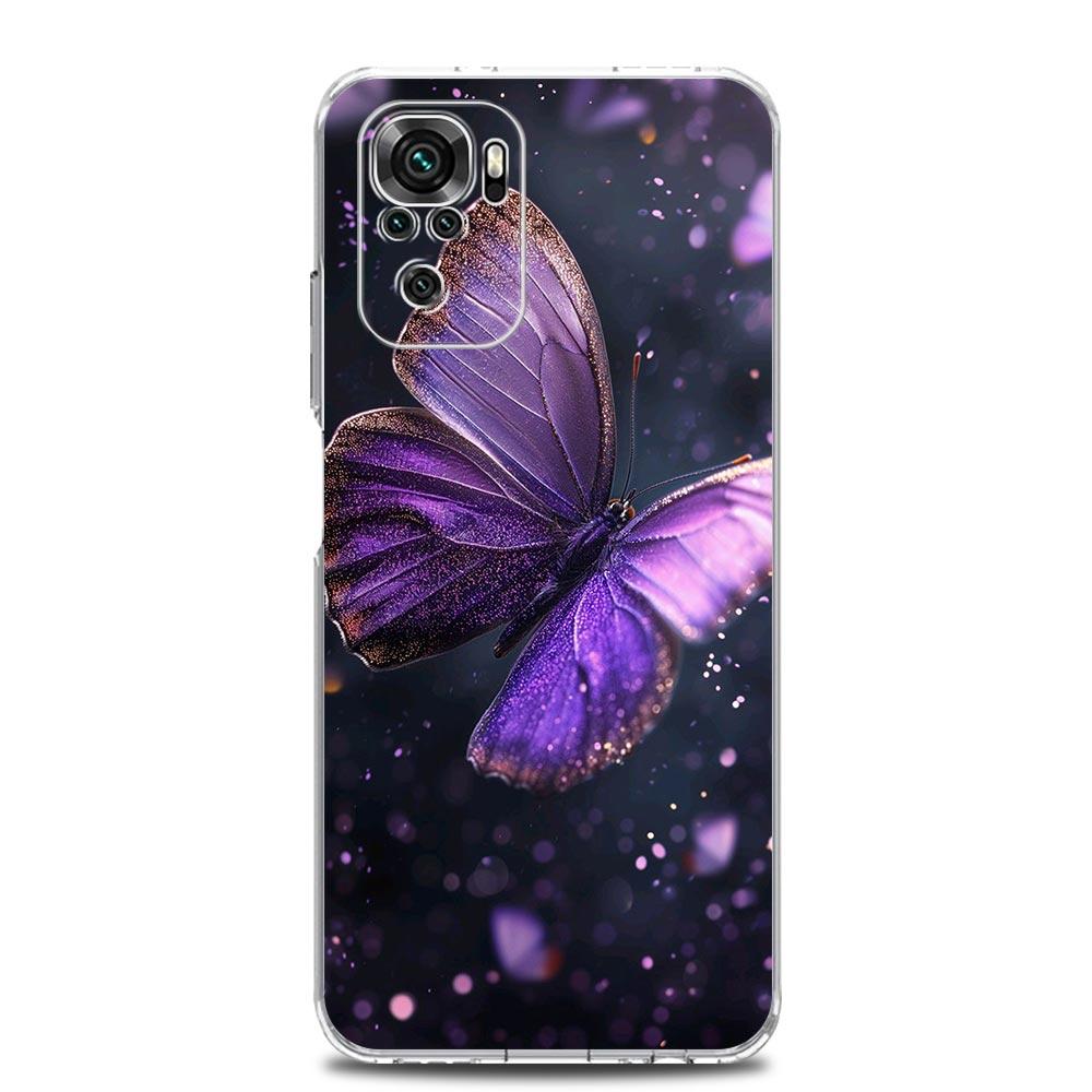 Phone Case For Xiaomi Redmi Note 15 14 13 12 4G 10 11 Pro Plus 5G 14C 13C 12C 10C Clear Soft TPU Cover color Butterfly