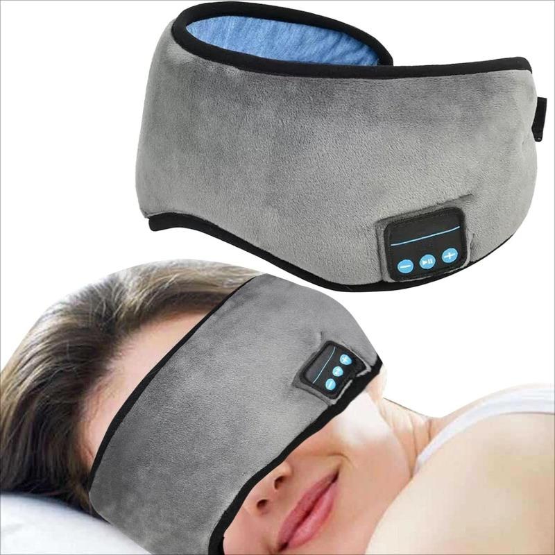 Maschera per Occhi Bluetooth Maschera per Occhi da Sonno con Cinturino Regolabile e Cuffie per Chi Dorme su un Lato Viaggio Yoga