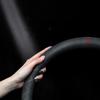 TATACLEA Steering Wheel Suede Universal Car Steering Wheel Black Cover, Touch, Luxurious, Comfortable, Non-Slip, Stain-Resistant, All-Season, Cover,
