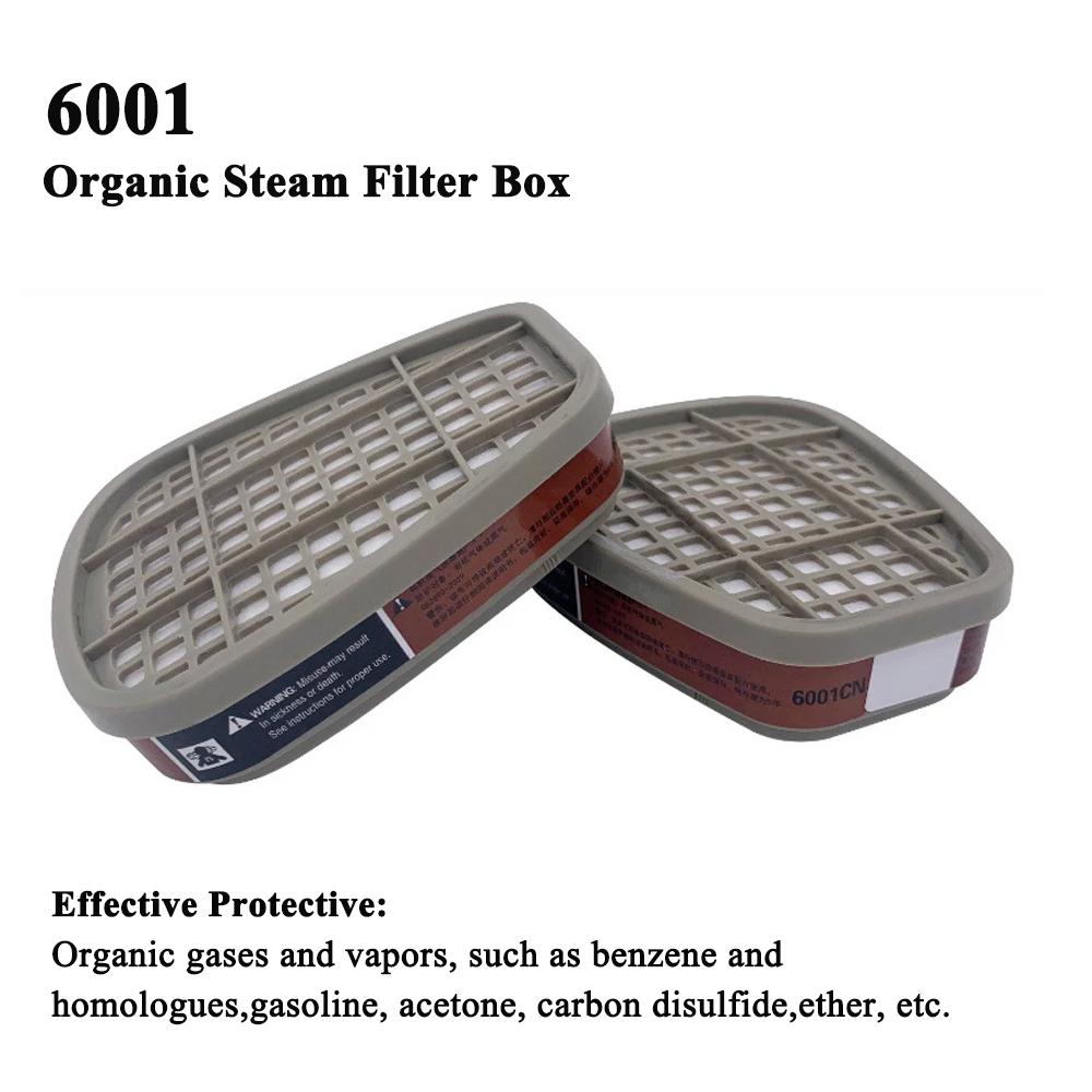 6001 Cartridge Box 5N11 Cotton Filters Set For 3m 6200/6502/7502/6800 Dust Gas Masks Chemical Painting Spraying Respirator