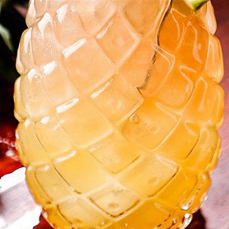 AB15-3Pcs Pineapple Cocktail Glasses Embossed Juice Glasses For Cocktails And Drinks