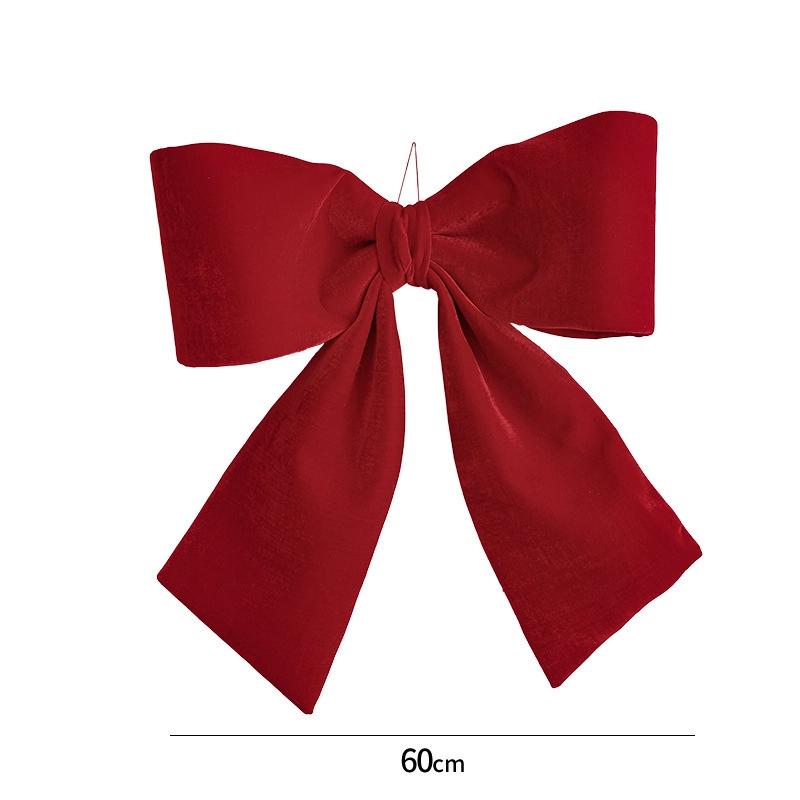 Red Velvet Bow Tie Christmas Decoration Large Size Tree Ornament Window Decor Festive Bow Tie For Christmas Holiday Celebration