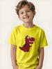 Children's Dinosaur Theme Short-sleeved T-shirt Boys and Girls Trendy Tops