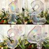 0-9 Number Balloon Decorative Birthday Party Balloon Bowknot Balloon Photo Props  Anniversary