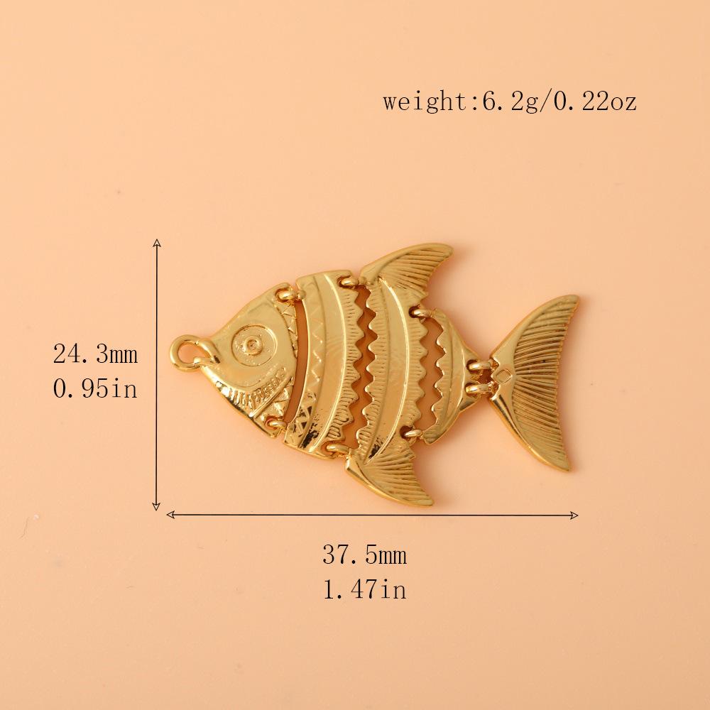 Eleganter vergoldeter Koi-Fisch Anhänger mit Strasssteinen