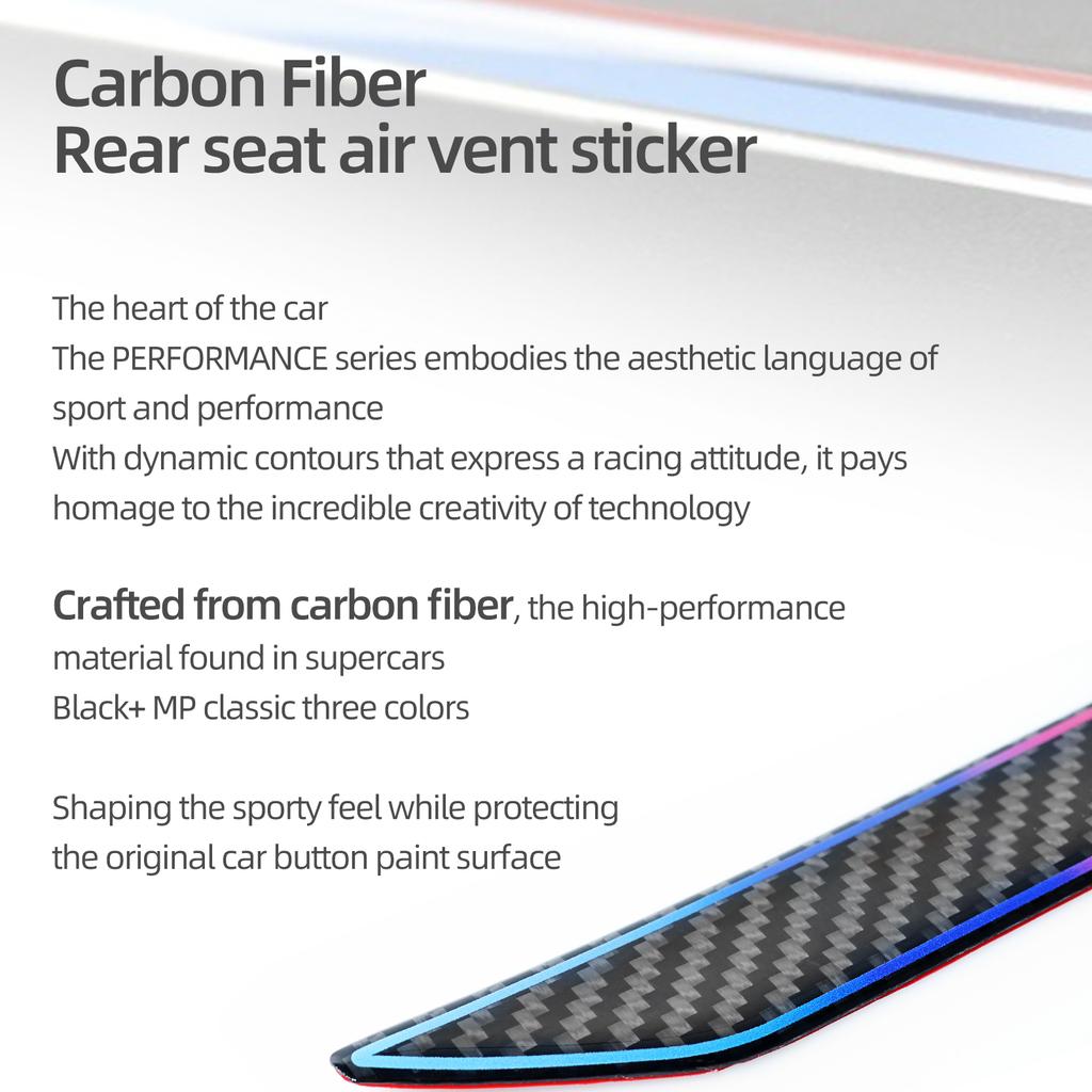 Real Carbon Fiber For BMW X3 G45 G48 2025 2026 Auto Rear Seat Air Vent Outlet Panel Trim Sticker Tuning Car Interior Accessories