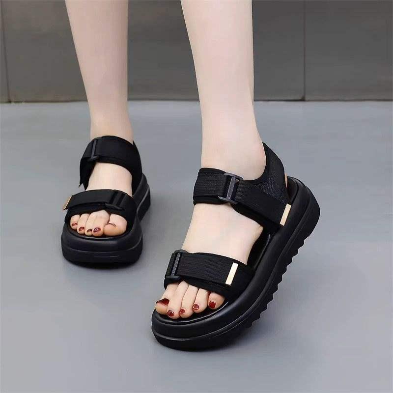 Damen Sommer 2025 Sport-Sandalen mit dicker Sohle - Weich, lässig, Outdoor-Römerstil, Übergröße, trendige Strandschuhe