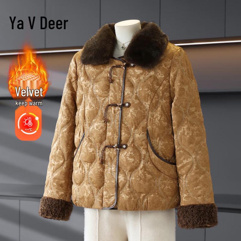 

Yalu 2025 Women s Winter Padded Fleece Lined Jacket 2XL