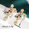 Minialist Gorgeous Women Christmas Stud Earrings Classic Full Shining CZ Cozy Accessories Festival Party Lady Jewelry