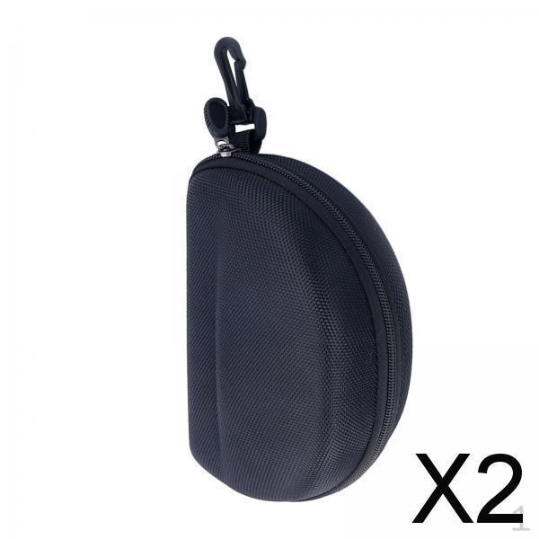 

2x Полужесткий чехол для очков Чехол для хранения солнцезащитных очков для бейсбола Пылезащитный с подкладкой Молния Очки