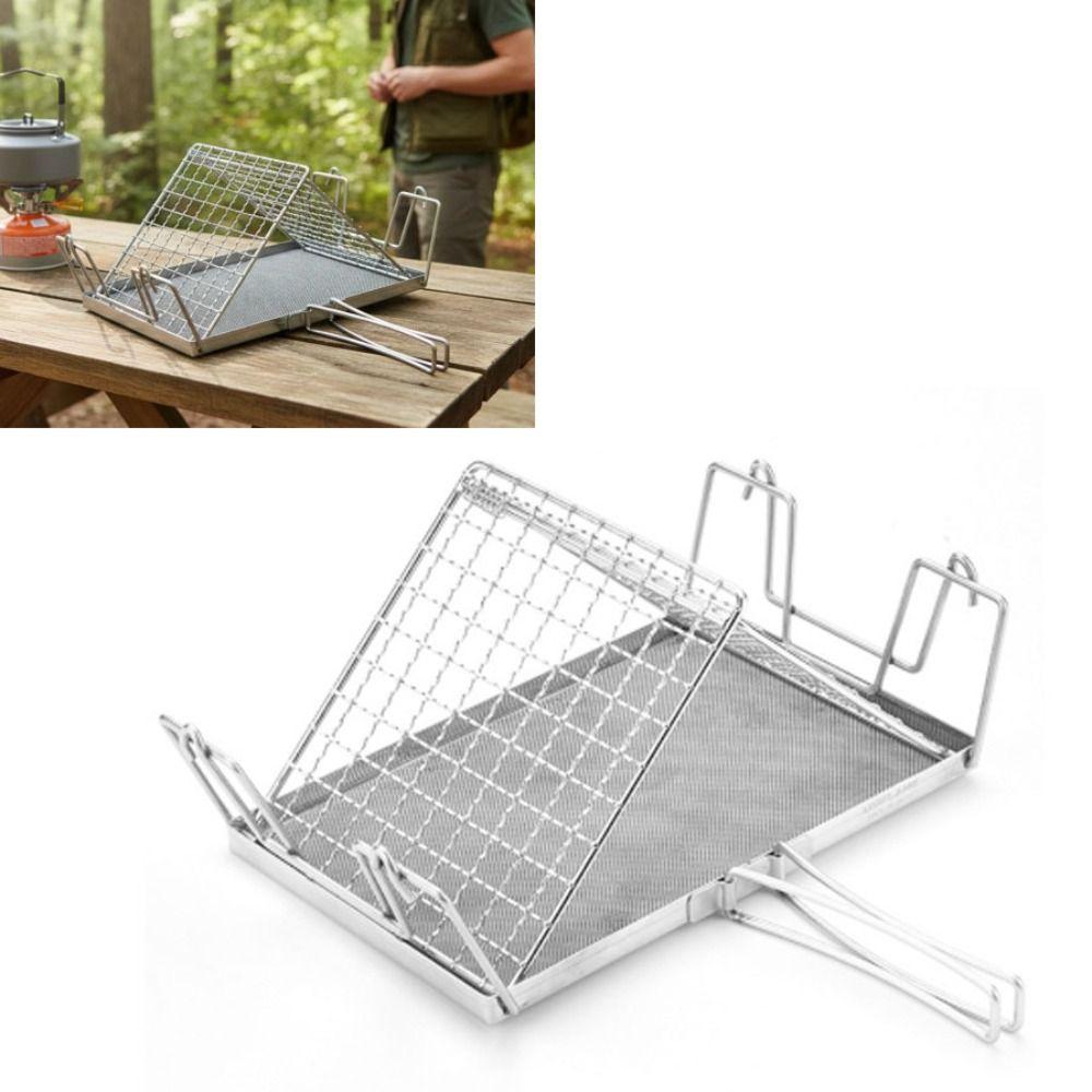 Foldable Camping Stove Toaster Stainless Steel Portable Toaster Outdoor Toaster  Backpacking