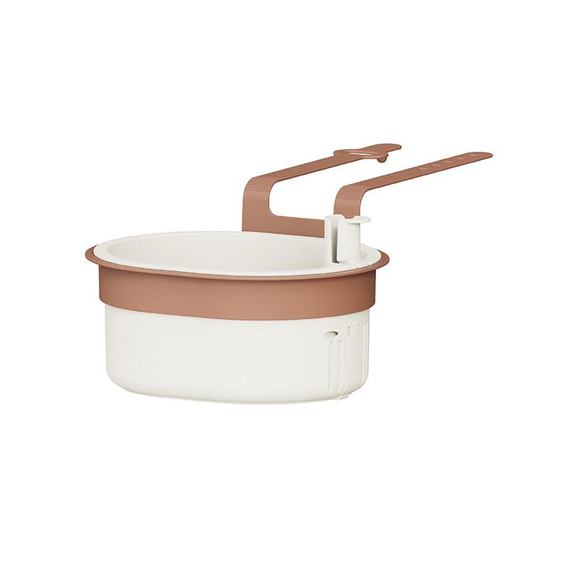 

Hanging Sink Drain Basket: One-Click Food Residue Separation and Easy Removal белый/коричневый