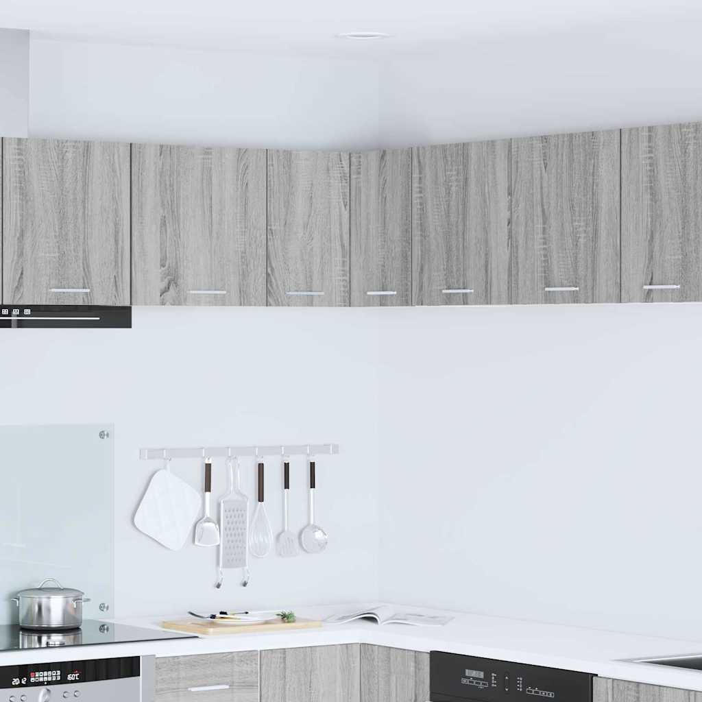 vidaXL Hängeschrank Grau Sonoma und Weiß 57 x 57 x 40 cm Holzwerkstoff graue