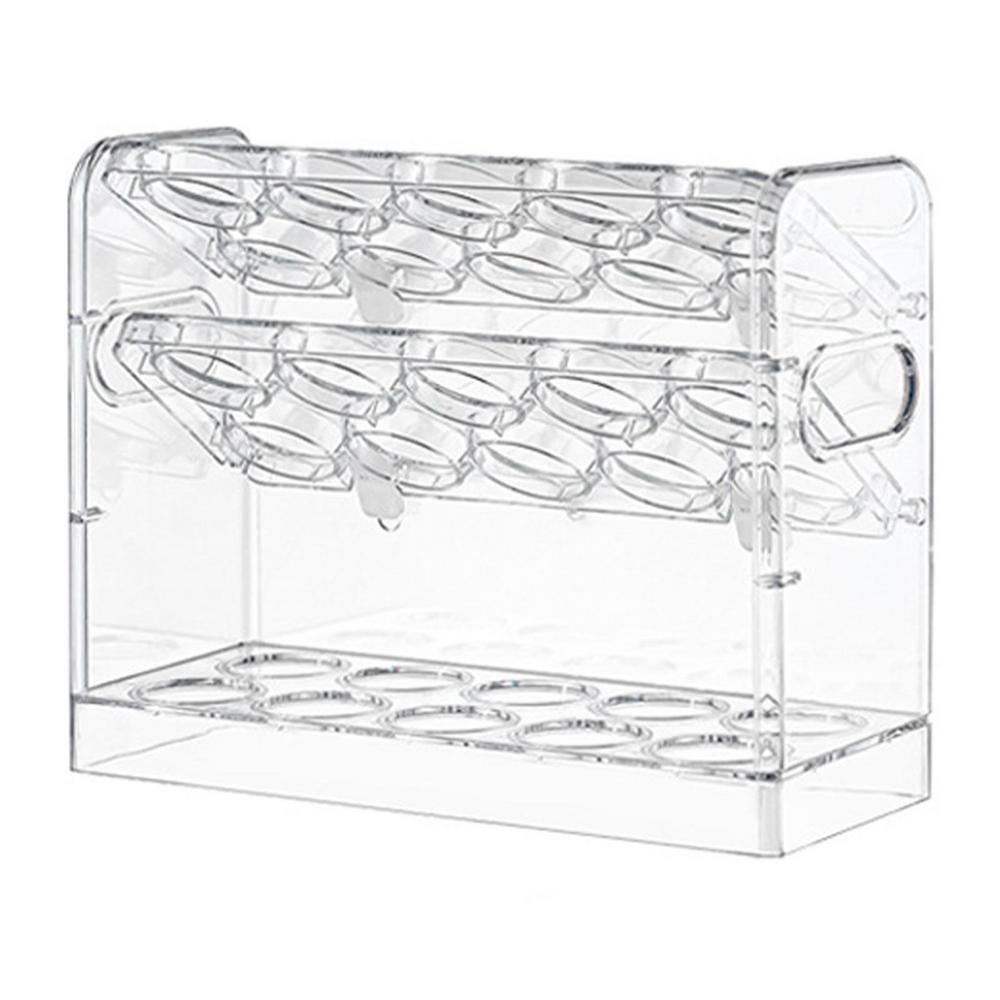 Egg Storage Holder Fridge Organizer Egg Holder 3-Tier Space-Saving Shelf For 30 Eggs Refrigerator Door Egg Organization For