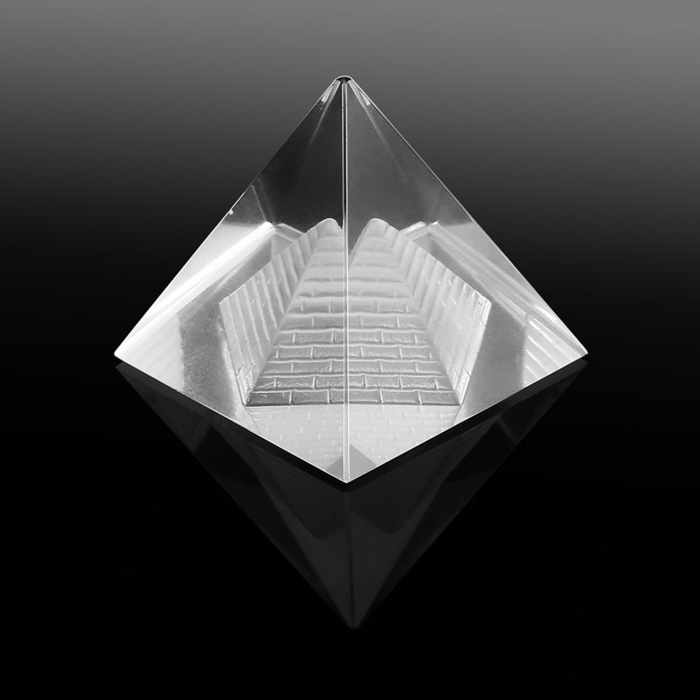 Crystal Crystal Pyramid Figurine 1.57 Inch Height Pyramid Ornament  Home Decoration
