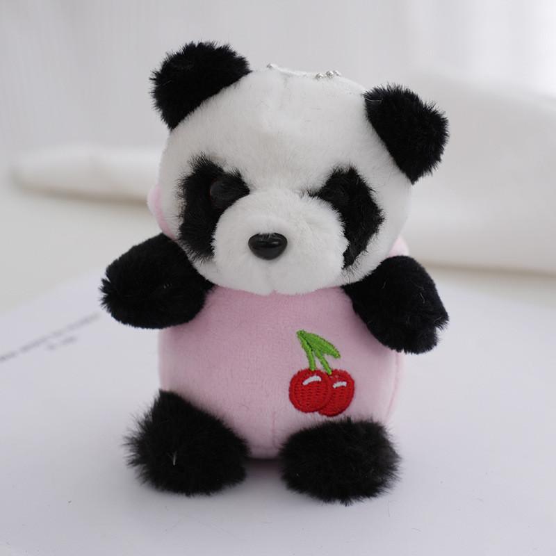 Charming Panda Stuffed Animal Keychain Kids Backpack Accessory Plush Toy