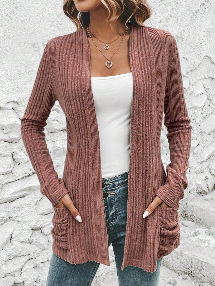 2025 Autumn Fashion Women's Knit Cardigan: Chic Long Sleeve Casual Jacket