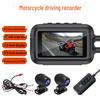 Motorcycle Dual Lens HD 1080p Camera: Waterproof, WiFi, Front & Rear Recording with GPS.