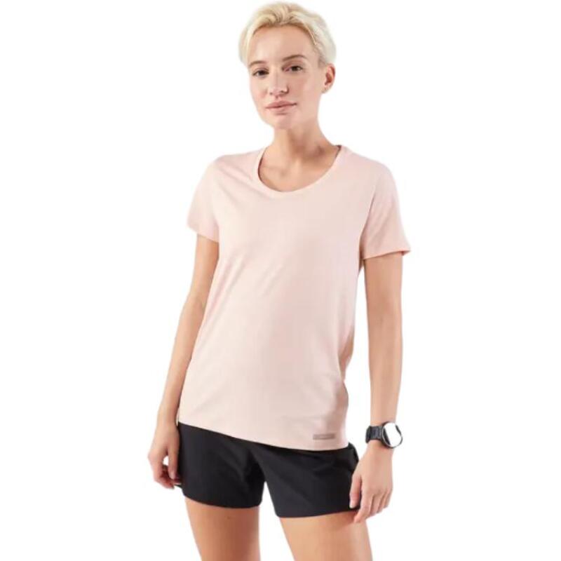 Decathlon 100 Lightweight Breathable Pullover Short Sleeve T-Shirt Women's Quartz Pink