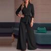 ZANZEA Women Elegant Long Sleeve Thin Cardigan Blazer And Long Pants Casual Two Piece Suit Sets
