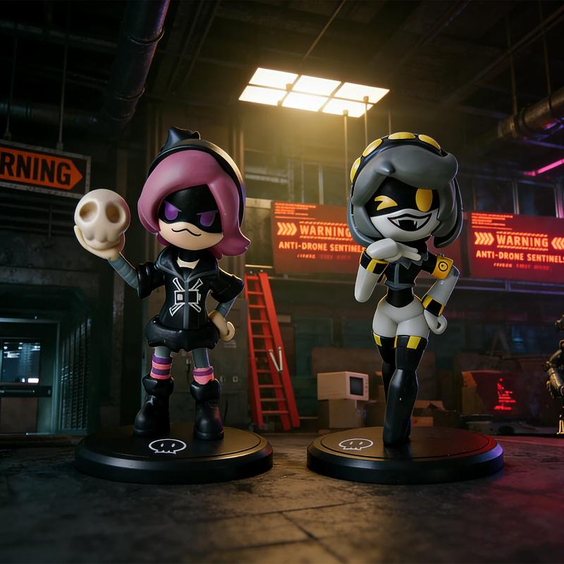 New Murder Drones V Uzi Q Version Figurine Collectible Anime Model Toy With Base Desktop Ornament Decor Gift For Anime Fans