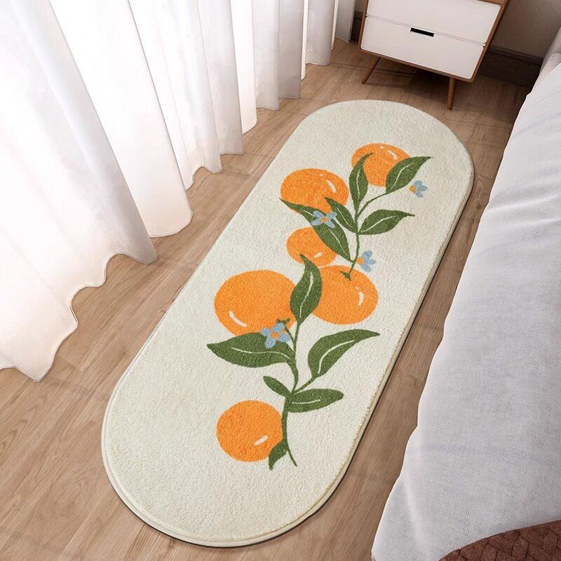 Flower Pattern Bedroom Decor Carpet Thick Plush Carpets for Living Room Fluffy Soft Bedside Floor Mat Simple Style Cloakroom Rug