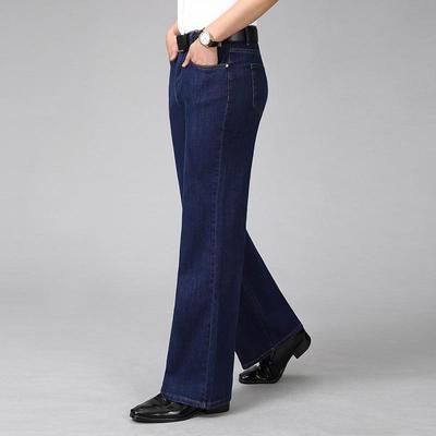 Heren Wijd Uitlopende Jeans Bootcut Pijp Wijd Uitlopend Mannen Designer Klassieke Denim Jeans Hoge Taille Stretch Los Wijd Uitlopende Denim Jeans