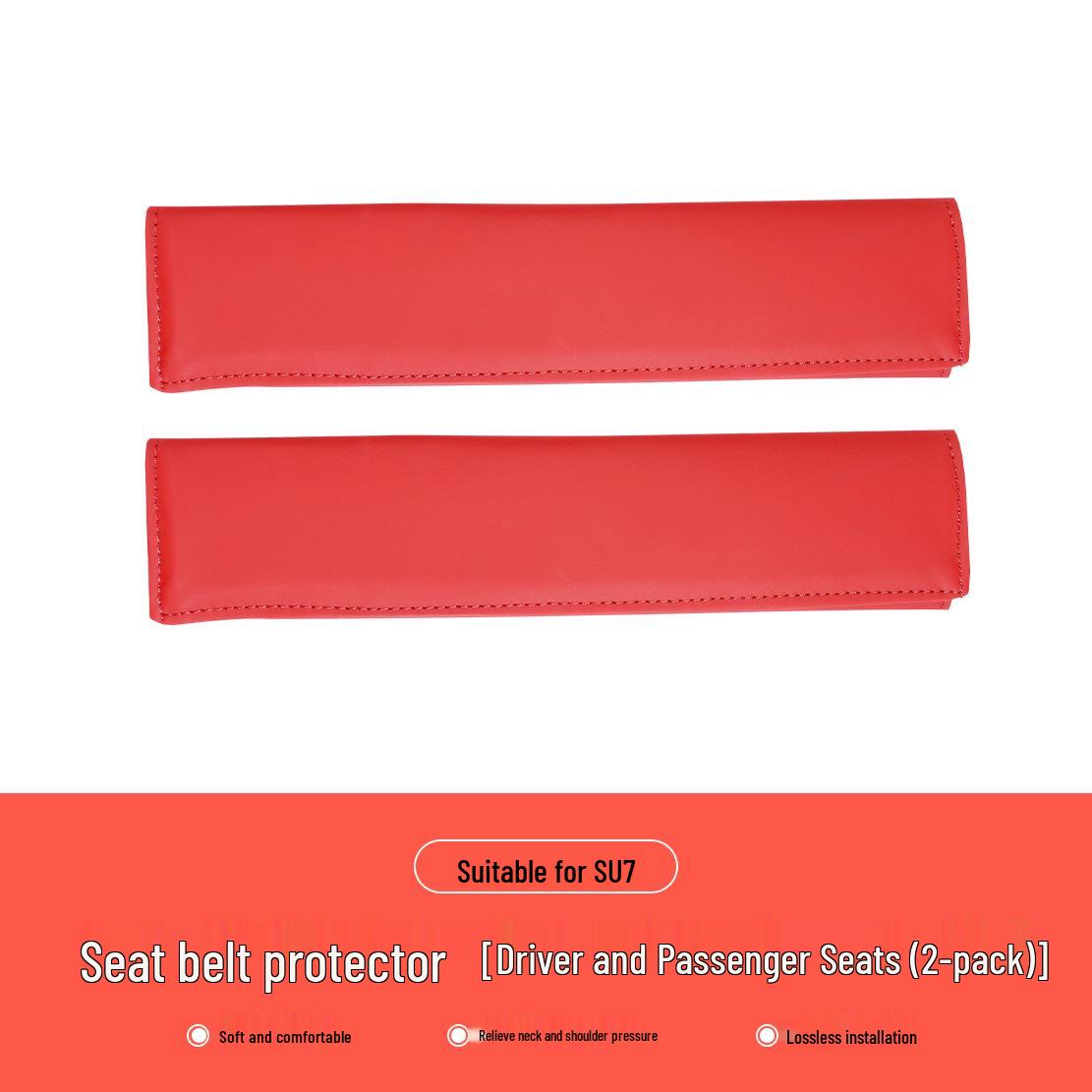 Xiaomi SU7 Seatbelt Shoulder Pad Covers for Driver & Passenger - Car Interior Accessories