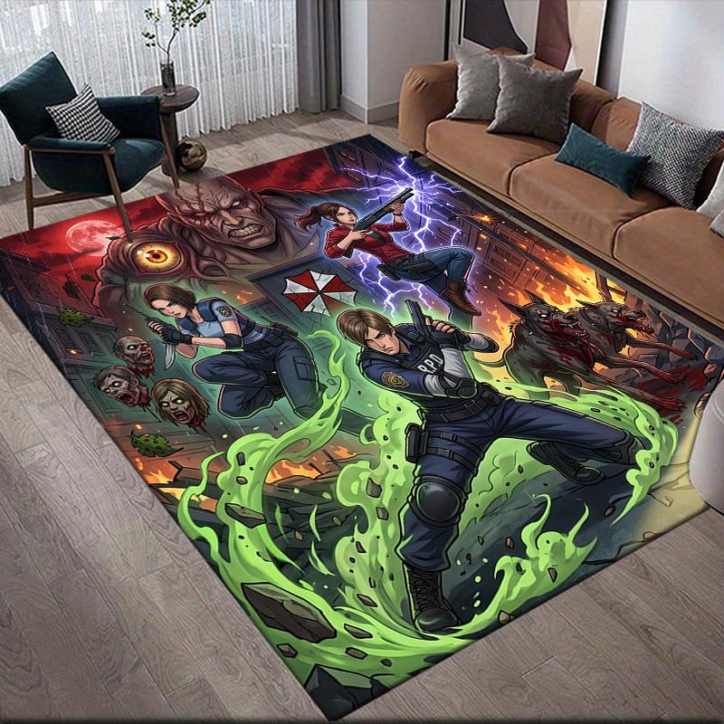 Multiple Characters of Death Note Anti-Slip Floor Mat, Rectangular Carpet for Living Room, Sofa and Game Zone.xwn
