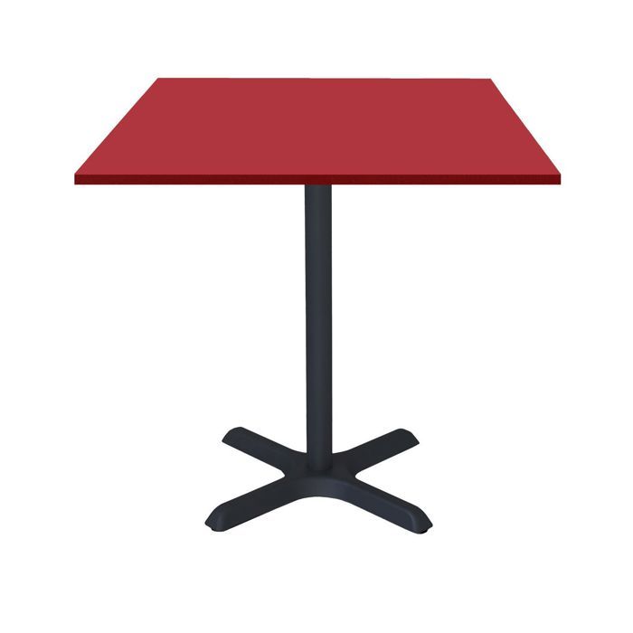 Table 70 x 70 cm - modèle Dina rouge uni