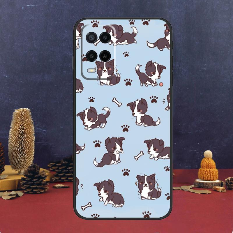 Border Collie Dog Case For Oppo A5 Pro A6 A15 A18 A38 A58 A78 A98 A54 A74 A94 A17 A57 A80 A60 A40 A16 A76 A96