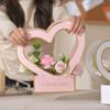 2pcs Romantic Heart Flower Box Foldable Wrapping Paper Box  Valentine's Day Gift