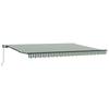 Retractable Awning Green and White 450 X 350 Cm