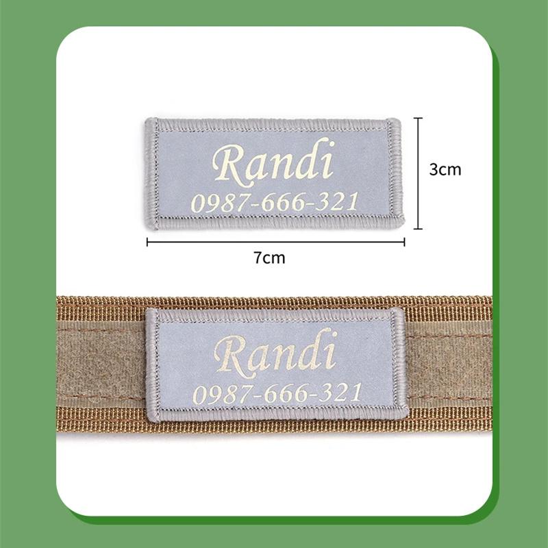 Personalized Name Dog Collar Military Tactical Pet Dog Collar Engraved ID Reflective Custom Collar for Medium Large Dogs Stuff