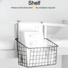 Hanging Door Rear Rack Grid Storage Basket with Hook Bathroom Kitchen Balcony Cabinet Door Rack Hanging Basket Storage Organizer
