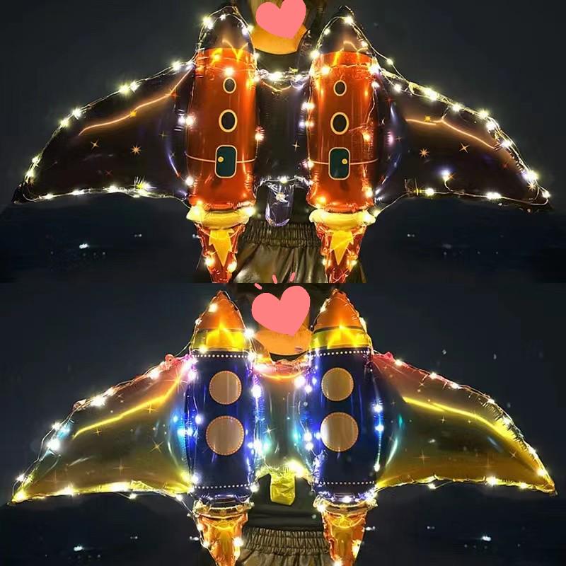 Flashing Luminous Bee Wings Balloon Toy - Kids' Inflatable Festival Gift