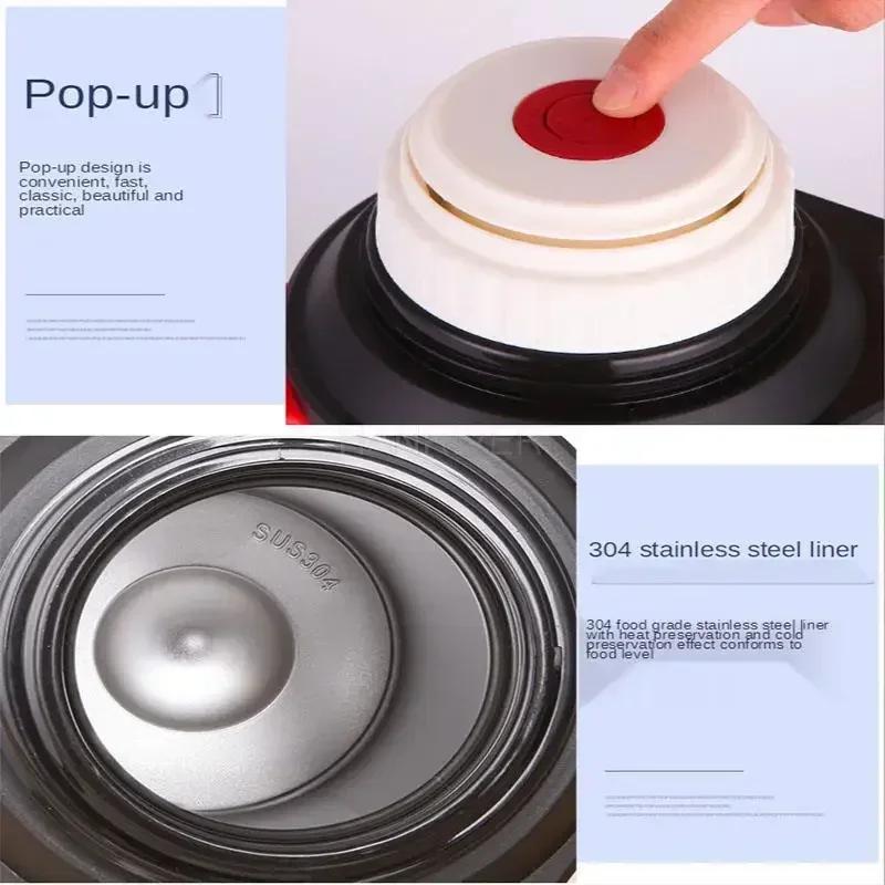 1200-4000ML Large Thermos Bottle Vacuum Flasks Stainless Steel Insulated Water Thermal Cup With Strap 48 Hours Insalation