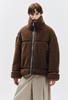 Ziosongzio High-Neck Shearling Jumper Brown Zh6Mu615Br