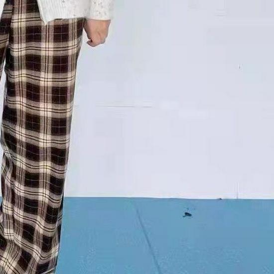 Korean Style High Waist Wide Leg Pants with Lapel Design S (35-45kg)