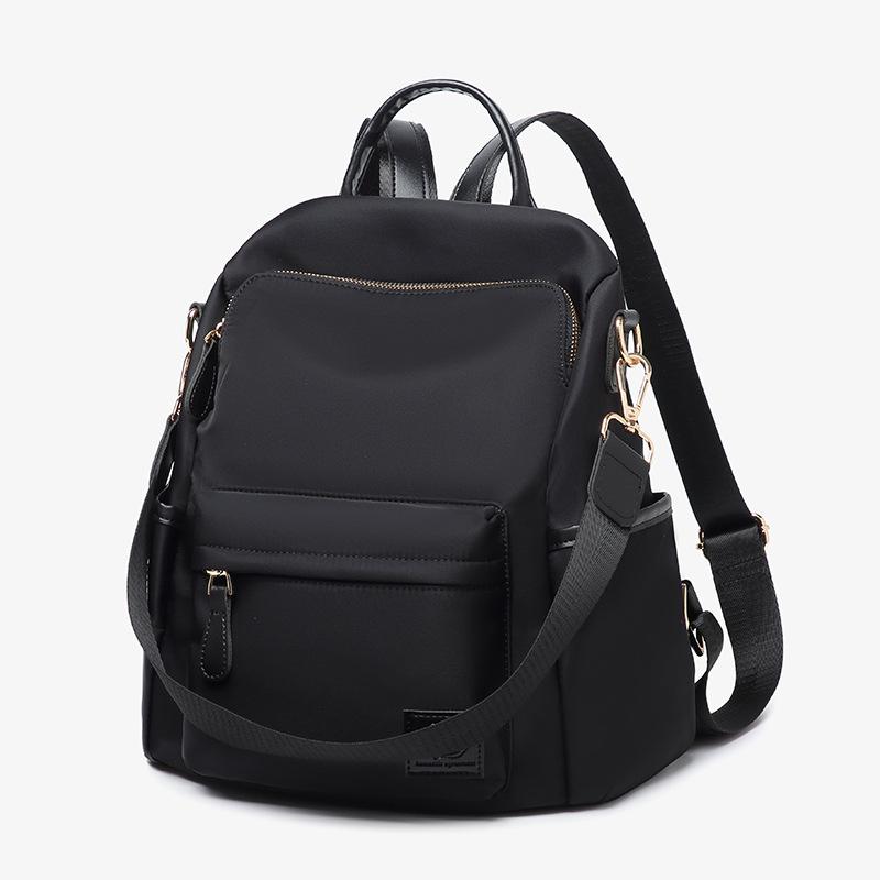 

Backpack women s 2025 new Oxford cloth anti-theft backpack women s bag fashion versatile travel small schoolbag women s bag tide чёрный