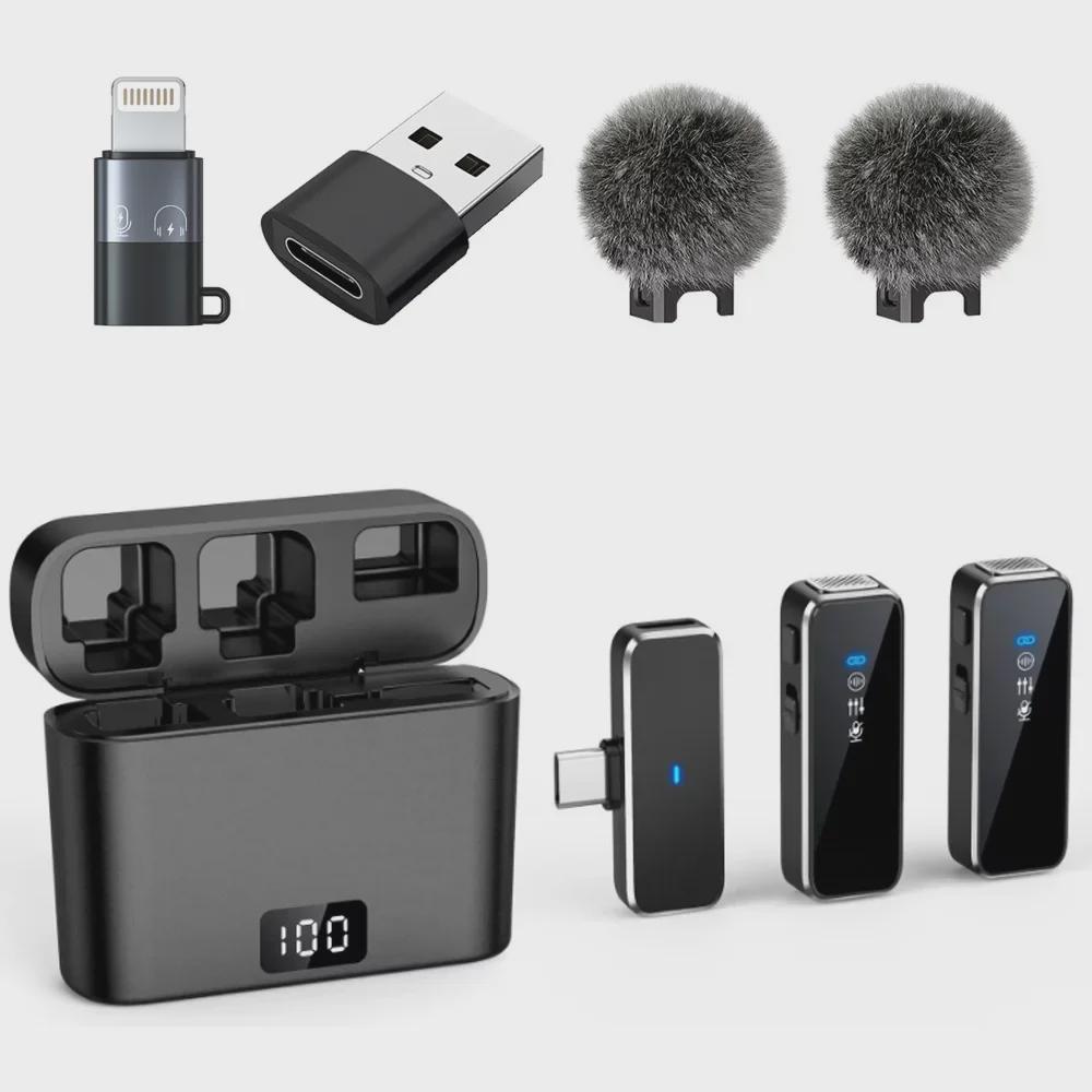 M3 Wireless Collar Clip Microphone with Charging Case, Dual Storage, Noise Reduction, for Mobile Live Broadcasts.