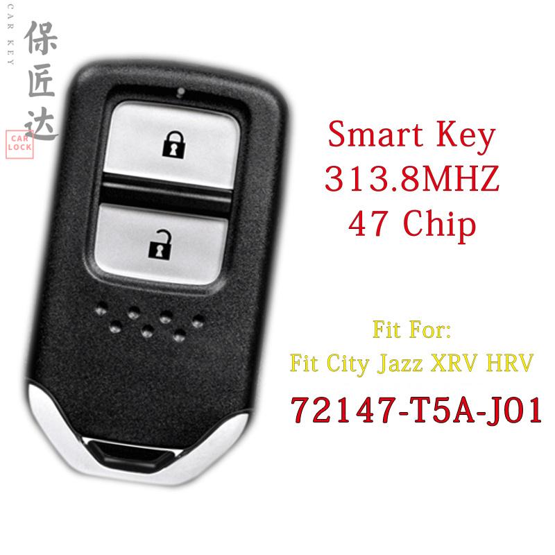 BaoJiangDd Car Key Fit for Honda FIT GP5 JAZZ HRV VEZEL CITY LIFE Shuttle Smart Remote Key Fob T5C-J01 T5A-J01 T5A-U01 T5A-G01