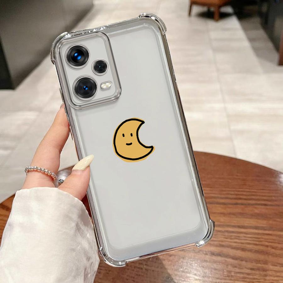 Phone Case for Redmi Note 10 Pro 10 Lite 12 Pro 10s 9S 11s 11 14 9Pro 13 Soft Cover Cartoon Sun Moon