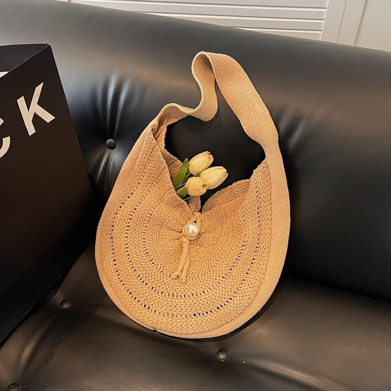 New women's shoulder bag fashion woven bag handbag shopping bag large capacity simple commuter tote bag