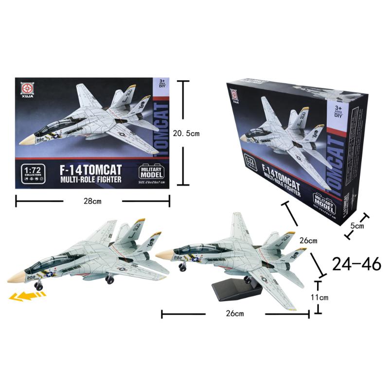 1 PCS DIY F14 Tomcat J-35 Stealth Su35s Multi-Purpose Fighter T90 Main Battle military model toys for gifts Children Plane Model