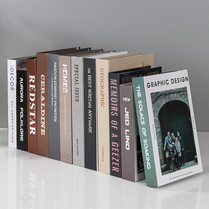 Minimalist Faux Book Decor for Living Room Display