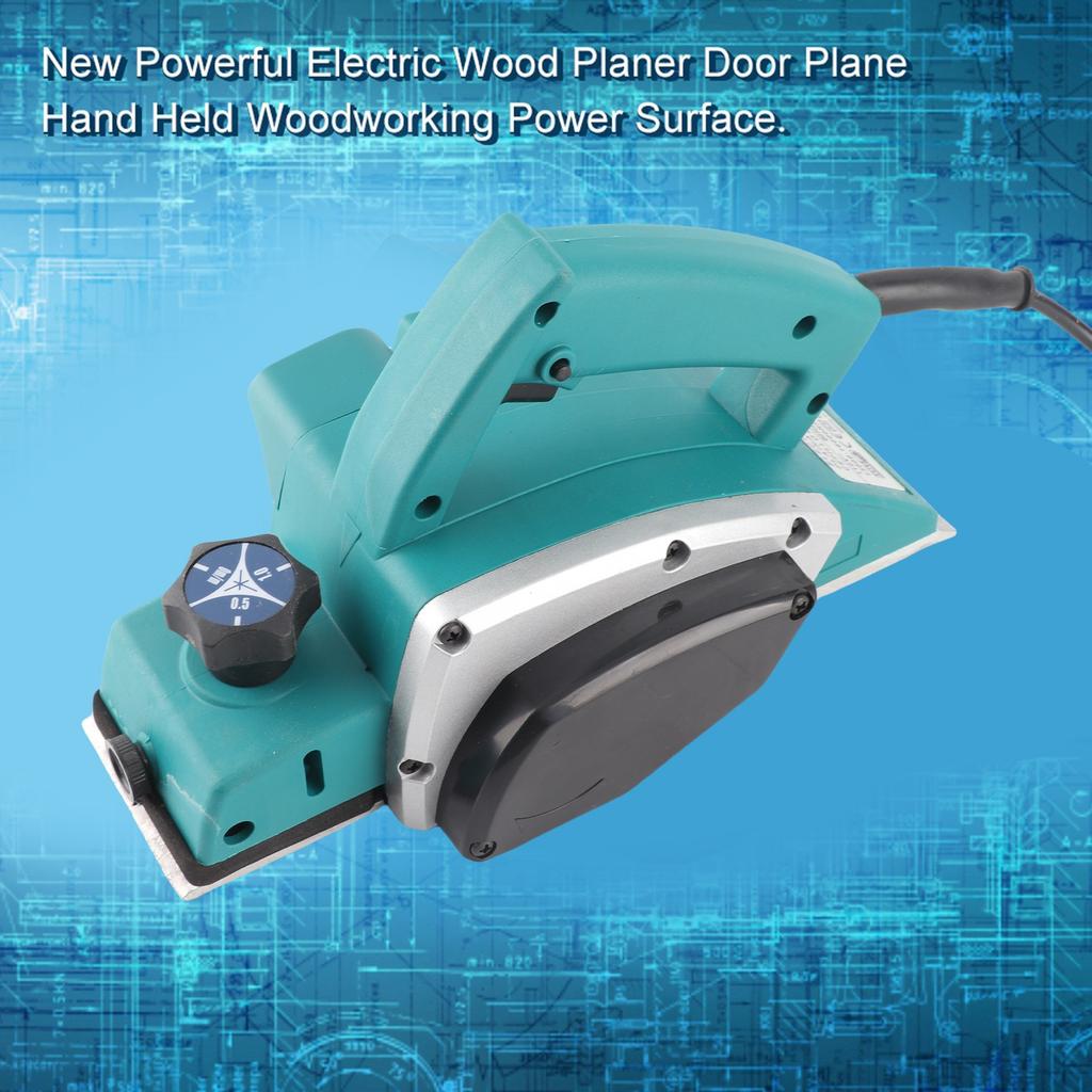 High Efficiency Portable Electric Wood Planer Hand Held Woodworking Power Tool Precise Cutting Smooth Planing for Home Furniture
